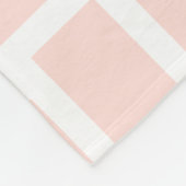 Zachte witte en pastelroze weefselontwerp fleece deken (Hoek)