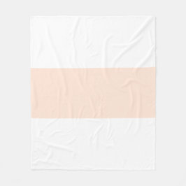 Zachte witte en perzik pastelkleurige bar ontwerp fleece deken