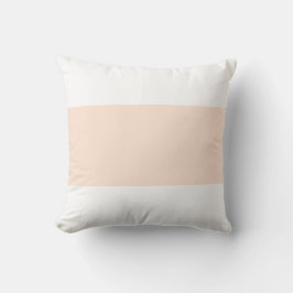 Zachte witte en perzik pastelkleurige bar ontwerp kussen