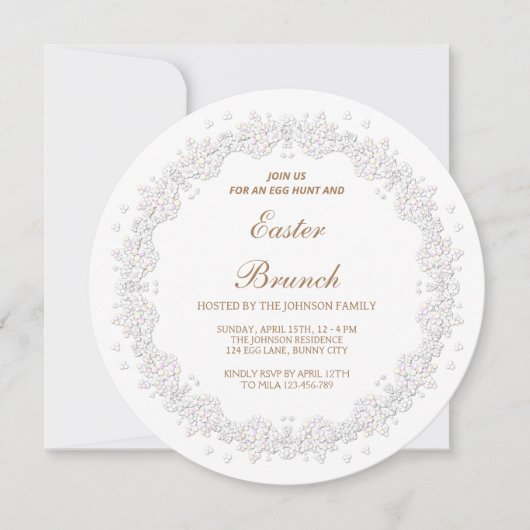 Zachte witte hars, lente-ester tak kaart (Voorkant)