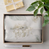 Zachte Witte Hortensia Bloempatroon Tissuepapier (Geschenk)