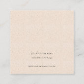 Zachte witte keramische textuurstaaf met oormerk vierkante visitekaartje (Achterkant)