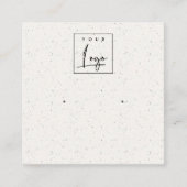 Zachte witte keramische textuurstaaf met oormerk vierkante visitekaartje (Voorkant)