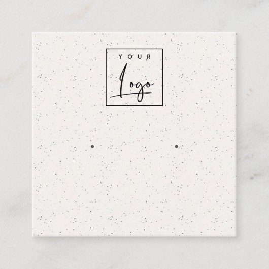 Zachte witte keramische textuurstaaf met oormerk vierkante visitekaartje (Voorkant)