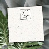 Zachte witte keramische textuurstaaf met oormerk vierkante visitekaartje