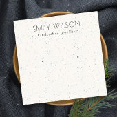 Zachte witte keramische textuurstaaf met oormerk vierkante visitekaartje