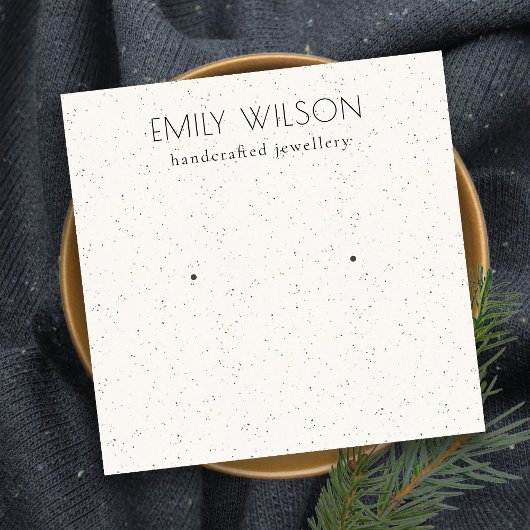 Zachte witte keramische textuurstaaf met oormerk vierkante visitekaartje