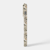 Zachte Witte Roos Beige Bloemmotief iPhone Hoesje (Linkerkant)