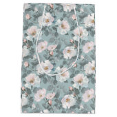 Zachte witte rozen medium cadeauzakje (Achterkant)