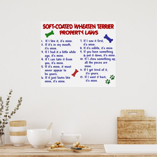 ZACHTE WITTE TERRIER PL2 POSTER (Keuken)