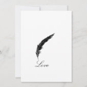 Zachte, witte veren kaart (Achterkant)