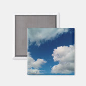Zachte witte wolken magneet (Voorkant / Achterkant)