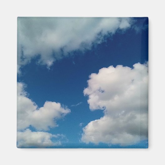 Zachte witte wolken magneet (Voorkant)