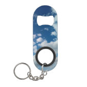 Zachte witte wolken mini flessenopener (Voorkant)