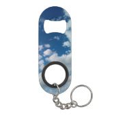 Zachte witte wolken mini flessenopener (Achterkant)