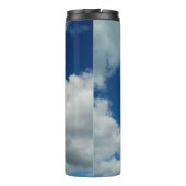 Zachte witte wolken thermosbeker (Achterkant)