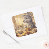 Zachte Wolf Ontbijt Sticker (Envelop)