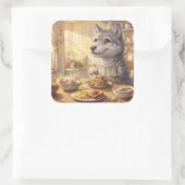 Zachte Wolf Ontbijt Sticker (Tas)