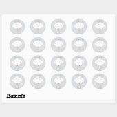 Zachte wolk baby shower bedank sticker (Vel)