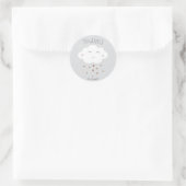 Zachte wolk baby shower bedank sticker (Tas)