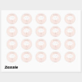 Zachte wolk baby shower bedank sticker (Vel)