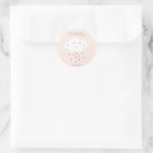 Zachte wolk baby shower bedank sticker (Tas)