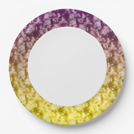 Zachte wolken 6 papieren bordje (Voorkant)