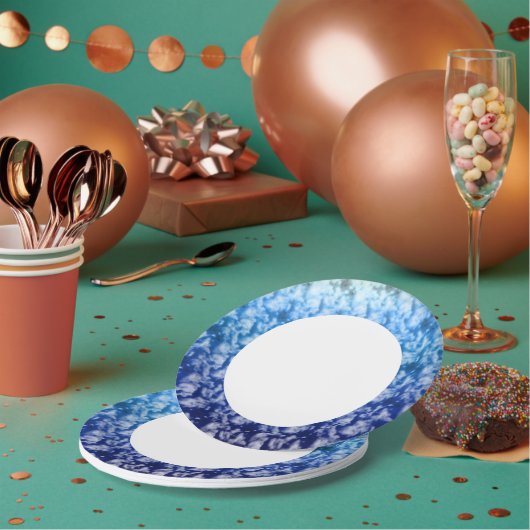 Zachte wolken 7 papieren bordje (Multi)