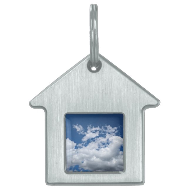 Zachte wolken huisdieren naamplaatje (Voorkant)