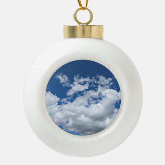 Zachte wolken keramische bal ornament (Voorkant)