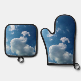 Zachte wolken ovenwant & pannenlap set