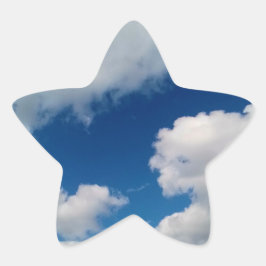 Zachte wolken ster sticker