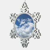 Zachte wolken tin sneeuwvlok ornament (Rechts)