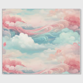 Zachte wolkengolven inpakpapier (Vlak)
