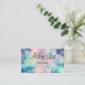 Zachte wolkenvernevelruimte visitekaartje (Staand voorkant)