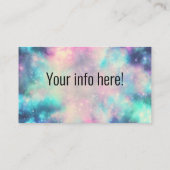 Zachte wolkenvernevelruimte visitekaartje (Achterkant)