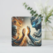 Zachte woorden, kalm hart kaart (Staand voorkant)