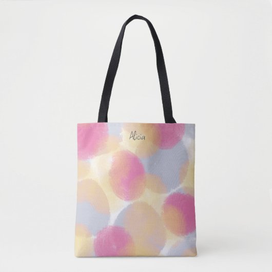 Zachte zachte originele eigentijdse kleur gloed tote bag (Voorkant)