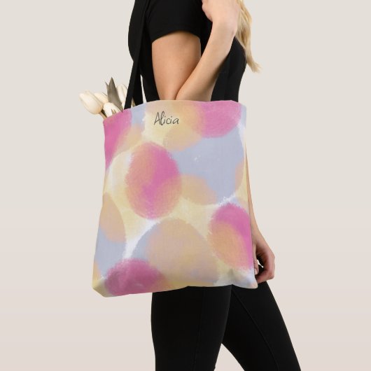 Zachte zachte originele eigentijdse kleur gloed tote bag (Dichtbij)