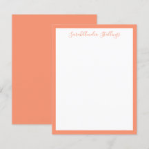 Zachte Zalmroodbaars Oranje Klassieke Nota Kaart