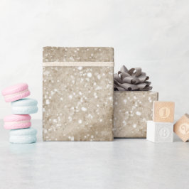 Zachte Zand Beige Crème Glitter Patroon Cadeaupapier