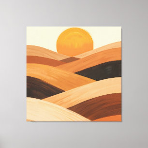 Zachte Zandgolven bij zonsondergang Canvas Afdruk