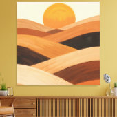 Zachte Zandgolven bij zonsondergang Canvas Afdruk (Insitu (Woonkamer))