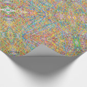 zachte zandkunst zoals fantasie in veel kleuren cadeaupapier (Hoek)