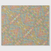 zachte zandkunst zoals fantasie in veel kleuren cadeaupapier (Vlak)