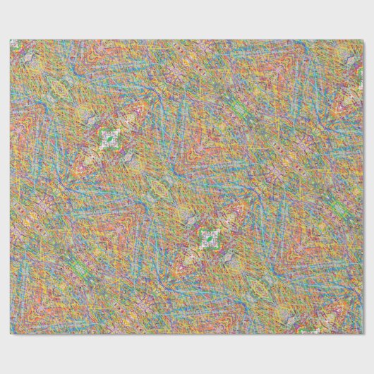 zachte zandkunst zoals fantasie in veel kleuren cadeaupapier (Vlak)