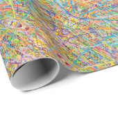 zachte zandkunst zoals fantasie in veel kleuren cadeaupapier (Rol Hoek)