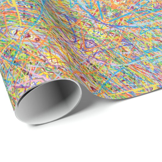 zachte zandkunst zoals fantasie in veel kleuren cadeaupapier (Rol Hoek)