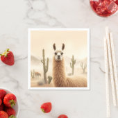Zachte Zandlama met Cactus Flow Servet (Insitu)
