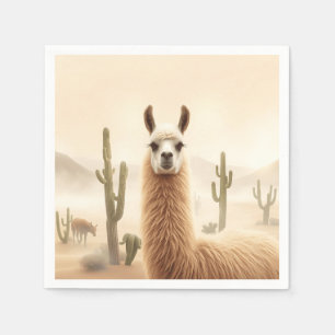 Zachte Zandlama met Cactus Flow Servet